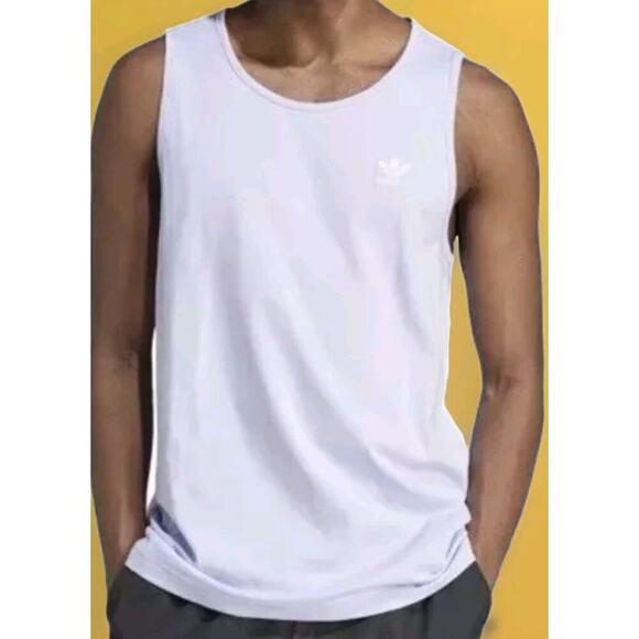 Adidas Trefoil Essential Mens Embroidered Tank Top NWT Medium A112 Excellent - Picture 1 of 3